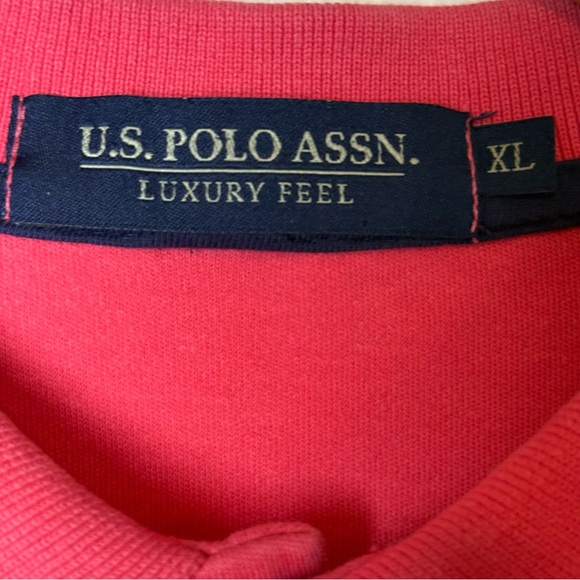 S. Polo Assn. Men's Pink Solid Interlock Polo Shirt - Picture 3 of 6